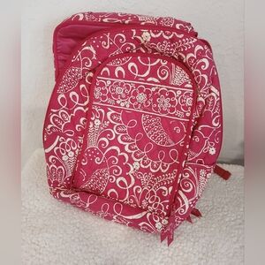 Vera Bradley Laptop Backpack in Twirly Bird Print